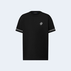 루이비통 쇼트 슬리브 코튼 크루넥 티셔츠 블랙