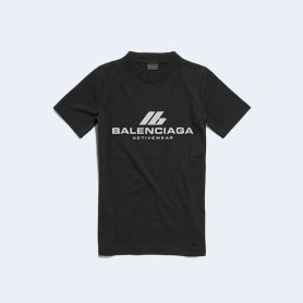 발렌시아가 여성 액티브 웨어 핏 티셔츠 블랙