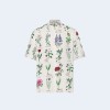 디올 식물표본 일러스트 반소매 셔츠
