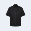 루이비통 플록드 쇼트 슬리브드 코튼 셔츠 1AFR05