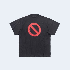 발렌시아가 뮤직 BFRND 시리즈 커넥티드 오버사이즈 티셔츠