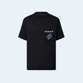 루이비통 엠벨리시드 쇼트 슬리브드 코튼 크루넥 1AFRJH