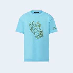 루이비통 그래픽 쇼트 슬리브드 크루넥 티셔츠 1AFPY3