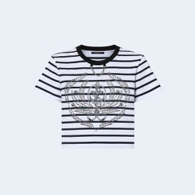 루이비통 스트라이프 앵커 크롭 탑