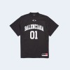발렌시아가 바스켓볼 오버사이즈 티셔츠 블랙