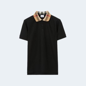 버버리 체크카라 코튼 폴로 셔츠
