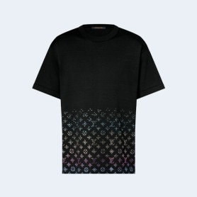 루이비통 그라데이션 크루넥 반팔 셔츠