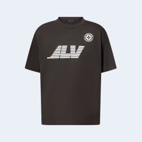 루이비통 워시드 프린트 코튼 티셔츠