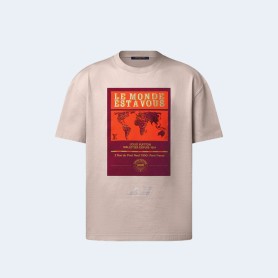 루이비통 그래픽 코튼 쇼트 슬리브 티셔츠 1ABJ9O