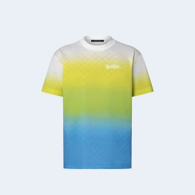 루이비통 다미에 그라디언트 자카드 코튼 티셔츠 1AGTS5