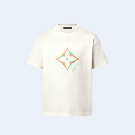 루이비통 모노그램 플라워 3D 그라디언트 프린트 티셔츠 1AGTRH