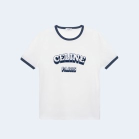 셀린느 로고 반팔 티셔츠 화이트