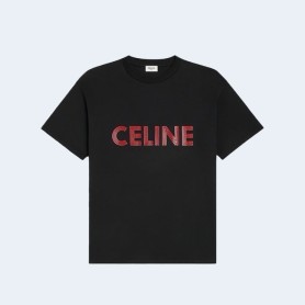 셀린느 로고 코튼 반팔 티셔츠