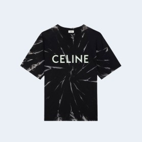 셀린느 타이다이 코튼 루즈 티셔츠