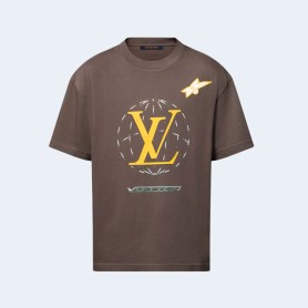 루이비통 워시드 엠벨리시드 코튼 티셔츠