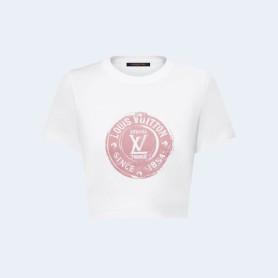 루이비통 스탬프 크롭탑 티셔츠