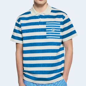 루이비통 모노그램 스트라이프드 폴로 셔츠 1AHWB4