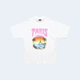 발렌시아가 파리스 프린트 티셔츠