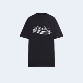 발렌시아가 폴리티컬 로고 반팔