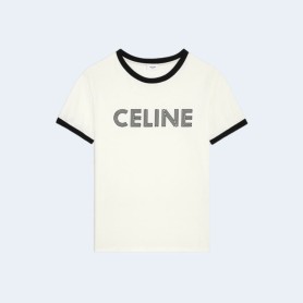 셀린느 루스 코튼 저지 티셔츠 화이트