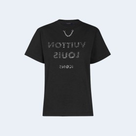 루이비통 프린트 티셔츠 블랙