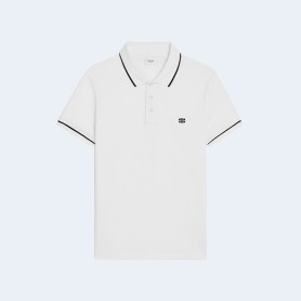 셀린느 코튼 피케 클래식 폴로 셔츠 화이트