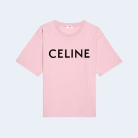 셀린느 파리 저지 루즈 티셔츠 핑크