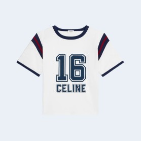 셀린느 코튼 저지 16 박시 티셔츠 화이트