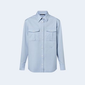 루이비통 매스큘린 플랩 포켓 셔츠 블루 1AFCEX