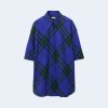 버버리 체크 코튼 셔츠 나이트 블루