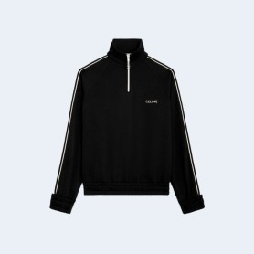 셀린느 더블 페이스 저지 트러커 스웨트셔츠