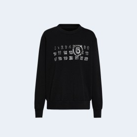 마르지엘라 프린트 코튼 맨투맨