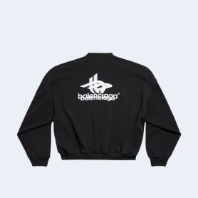 발렌시아가 스포츠 오버사이즈 스웨트셔츠 블랙