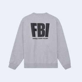 발렌시아가 FBI 스웨트셔츠 그레이