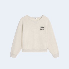 셀린느 파리 코튼 플리스 루즈 스웨트셔츠 크림
