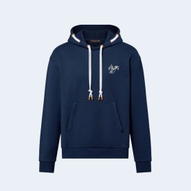 루이비통 코튼 저지 후드 네이비 블루