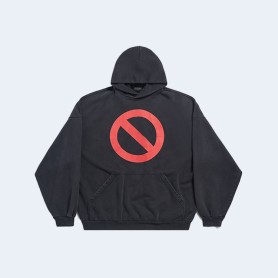 발렌시아가 뮤직 BFRND 시리즈 커넥티드 라지 핏 후디