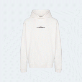 메종 마르지엘라 업사이드 다운 자수 로고 후드