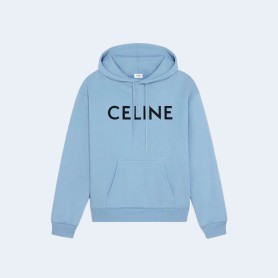 셀린느 로고 후드 헤이즈 블루