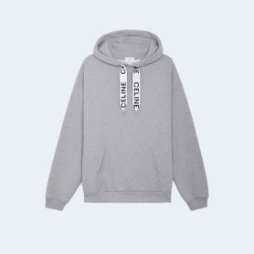 셀린느 코튼 플리스 루즈 후드 그레이