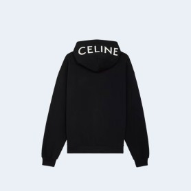 셀린느 코튼 플리스 후드 블랙