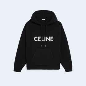 셀린느 립 울 후드 스웨터 블랙