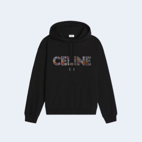 셀린느 옴므 레인보우 로고 후드