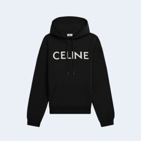 셀린느 코튼 플리스 스웨트셔츠 블랙