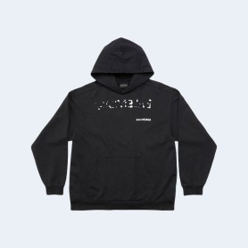 발렌시아가 핸드 드로잉 로고 후디