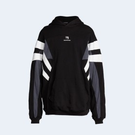 발렌시아가 스포츠 B 스트라이프 후드