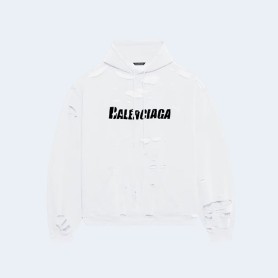 발렌시아가 캡스 디스트로이드 오버사이즈 핏 후디