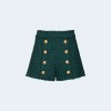 발망 다크 그린 트위드 하이라이즈 미니 쇼츠