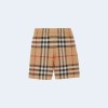 버버리 체크 무늬 코튼 쇼츠 베이지
