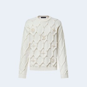 루이비통 엠벨리시드 케이블 니트 울 블렌드 풀오버 1AGJUX